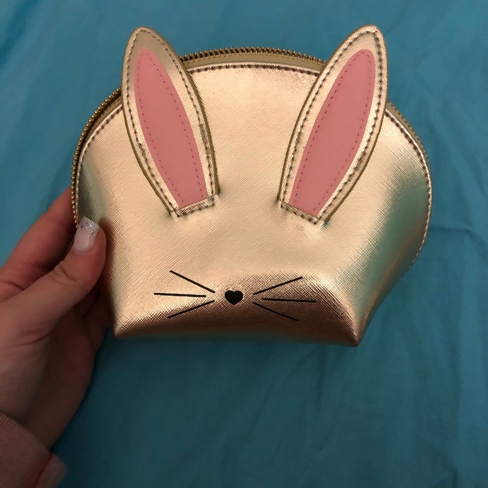 NWOT TOO FACED BUNNY MAKEUP BAG